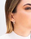 Brinco Argola Gota Lisa 1.7 cm Ródio Branco