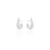 Brinco Argola Gota Lisa 1.7 cm Ródio Branco