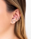Ear Cuff Quatro Filetes Ródio Branco