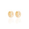 Brinco Argola Abaulada Lisa 2 cm Banhado a Ouro 18K