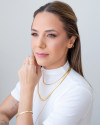 Bracelete Liso Flat Banhado a Ouro 18K