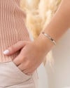 Bracelete Liso Flat Ródio Branco