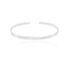Bracelete Liso Flat Ródio Branco