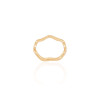 Anel Ondas Liso Tamanho 15 Banhado a Ouro 18K