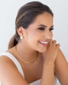 Pulseira Elos Quadrados Banhado a Ouro 18K