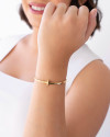 Bracelete Prego Liso Banhado a Ouro 18K