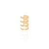Piercing Quatro Filetes Liso Banhado a Ouro 18K