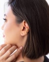 Piercing Quatro Filetes Liso Banhado a Ouro 18K