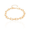 Pulseira Elos em U Banhado a Ouro 18K