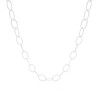 Choker Elos Ovais Ródio Branco
