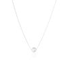 Gargantilha Veneziana Pingente Bola 8 mm Ródio Branco