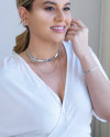 Choker Fita Ródio Branco