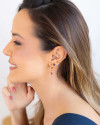 Piercing Bolinhas Achatadas Banhado a Ouro 18K