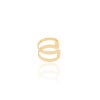 Piercing Dois Filetes Liso Banhado a Ouro 18K
