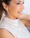 Piercing Bolinhas Lisas Ródio Branco