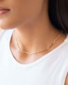 Choker Plaquinhas Redondas Lisas Banhado a Ouro 18K