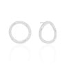 Brinco Circulo Vazado Tubo Ródio Branco