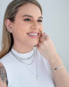 Choker Snake 6 mm Ródio Branco