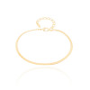 Pulseira Malha Fita 2 mm Banhado a Ouro 18K