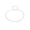 Pulseira Malha Fita 2 mm Ródio Branco