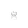 Piercing X Cristal Cravejado Ródio Branco