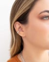 Piercing X Cristal Cravejado Ródio Branco