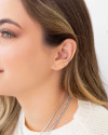Piercing Três Filetes Liso Ródio Branco