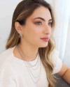 Piercing Três Filetes Liso Ródio Branco