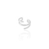 Piercing Três Filetes Liso Ródio Branco