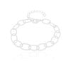 Pulseira Elos Ovais 7 mm Ródio Branco