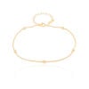 Pulseira Rabo de Rato com Bolinhas Achatadas Banhado a Ouro 18K