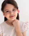 Gargantilha Infantil Pontos de Luz Cristal Banhado a Ouro 18K
