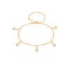 Pulseira Infantil Elos Pontos de Luz Cristal Banhado a Ouro 18K