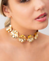 Choker Flor Orgânica Banhado a Ouro 18K