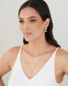 Brinco Argola Pérola 10 mm Banhado a Ouro 18K