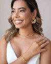 Aro com Elos Banhado a Ouro 18K