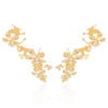 Ear Cuff Flores e Borboletas Banhado a Ouro 18K