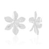 Brinco Flor Lisa Ródio Branco