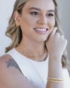 Gargantilha Elos Ovais Detalhado Banhado a Ouro 18K