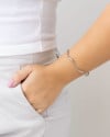 Bracelete Ondulado Ródio Branco