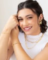 Aro Ondas Banhado a Ouro 18K