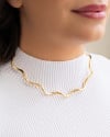 Aro Ondas Banhado a Ouro 18K