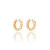 Brinco Argola Oval Fios Torcidos 1.6 cm Banhado a Ouro 18K