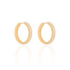 Brinco Argola Lisa Reta 2.1 cm Banhado a Ouro 18K