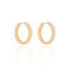 Brinco Argola Lisa Reta 2.1 cm Banhado a Ouro 18K