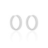 Brinco Argola Lisa Reta 2.1 cm Ródio Branco