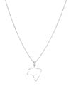 Gargantilha Veneziana Brasil Vazado Ródio Branco - 45 cm