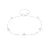 Pulseira Elos com Esferas Ródio Branco