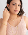 Piercing Corações Lisos Banhado a Ouro 18K