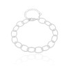 Pulseira Elos Ovais 8mm Ródio Branco